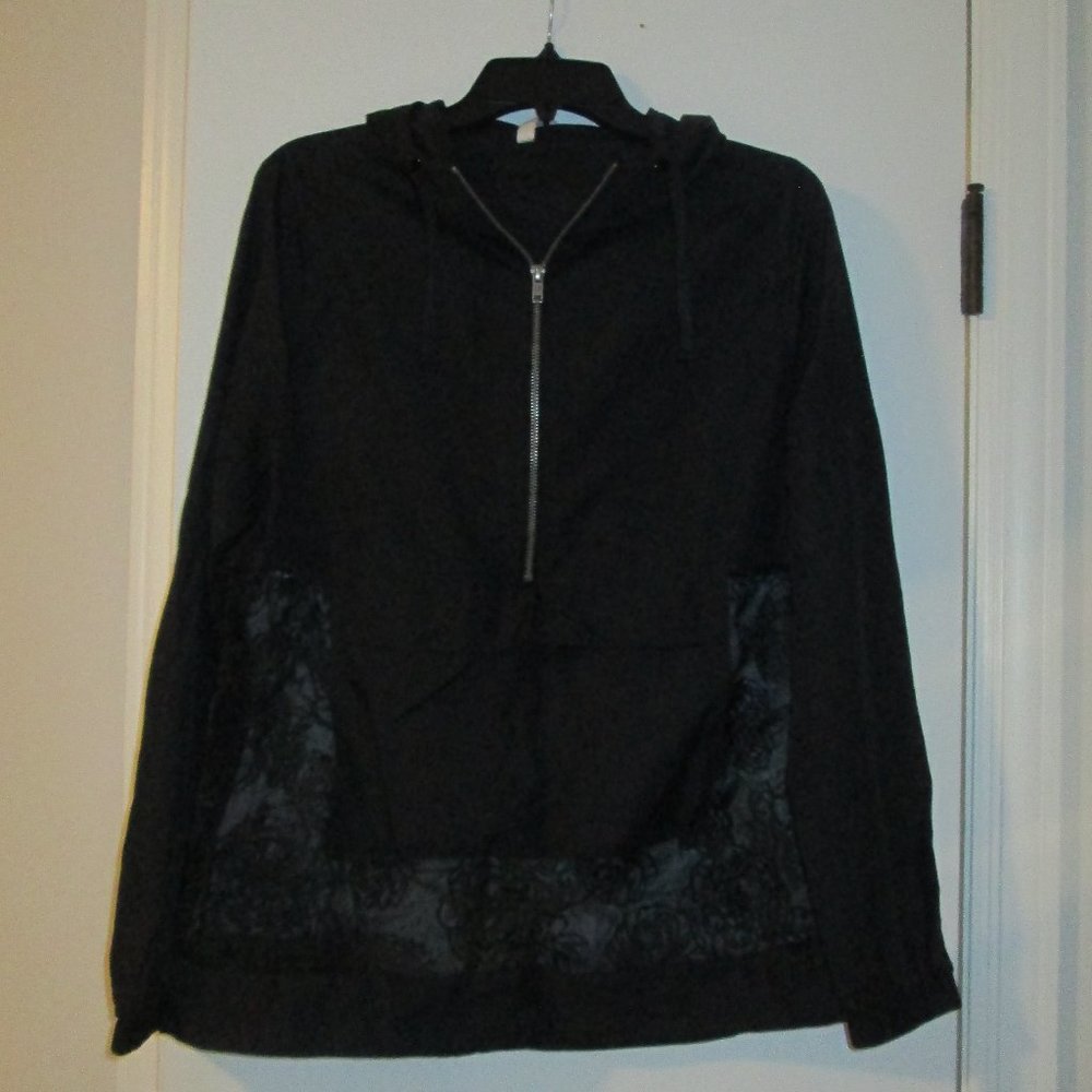 Fabletics Black 1/2 Zip Pullover Nylon Hoodie War… - image 3